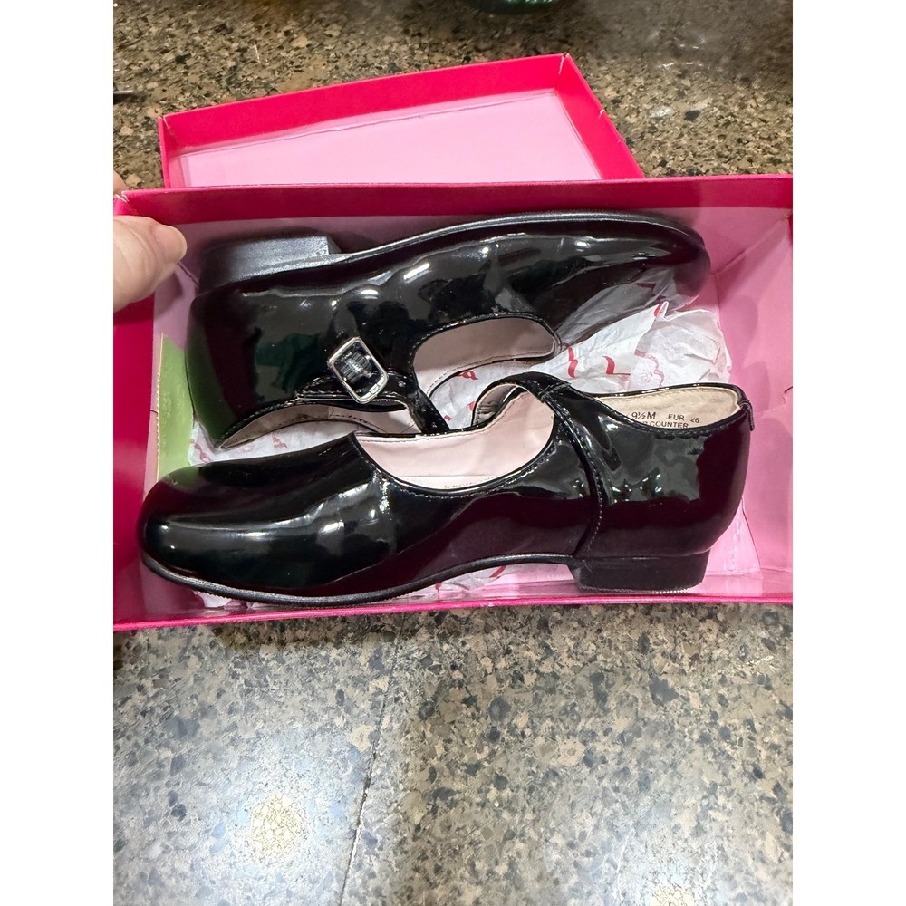 nina black patent mary jane‎ shoes 9.5 IN BOX